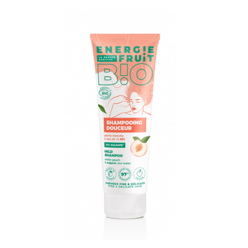 Jemný šampón - biela broskyňa a ryžová voda